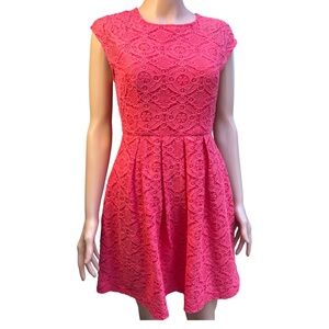 Forever 21 Coral Cotton Blend Dress Small